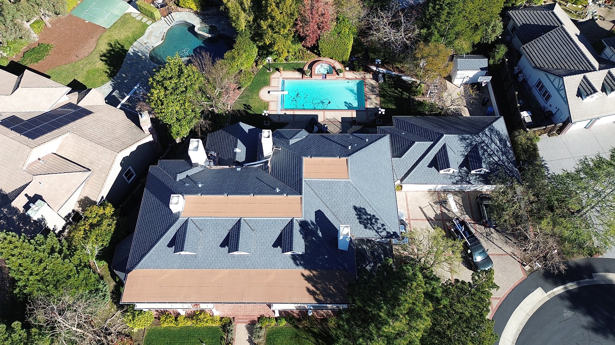 TPO+Brava Slate Tiles Installation - roofing project in Redwood City, CA