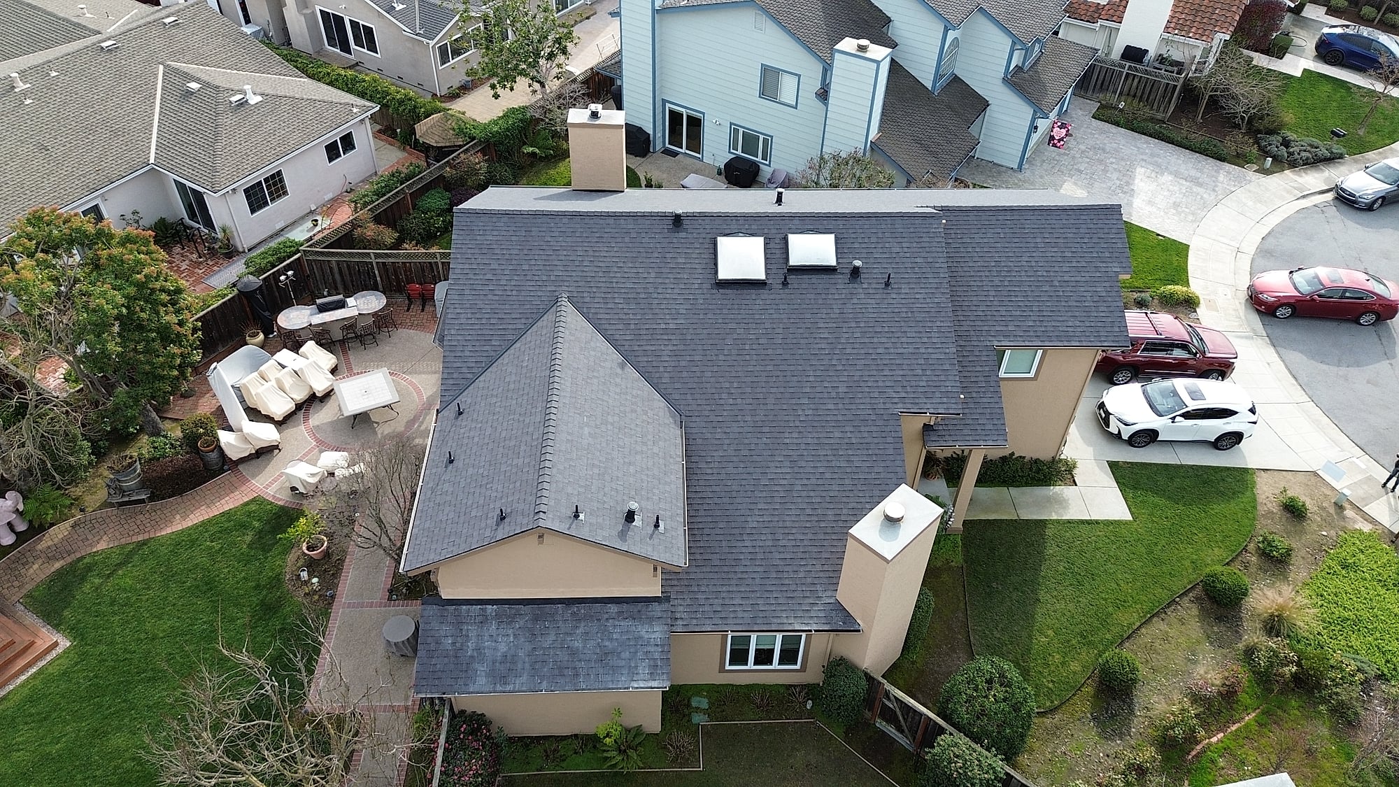 Clay Tiles To Asphalt Shingles - roofing project in Redwood City, CA